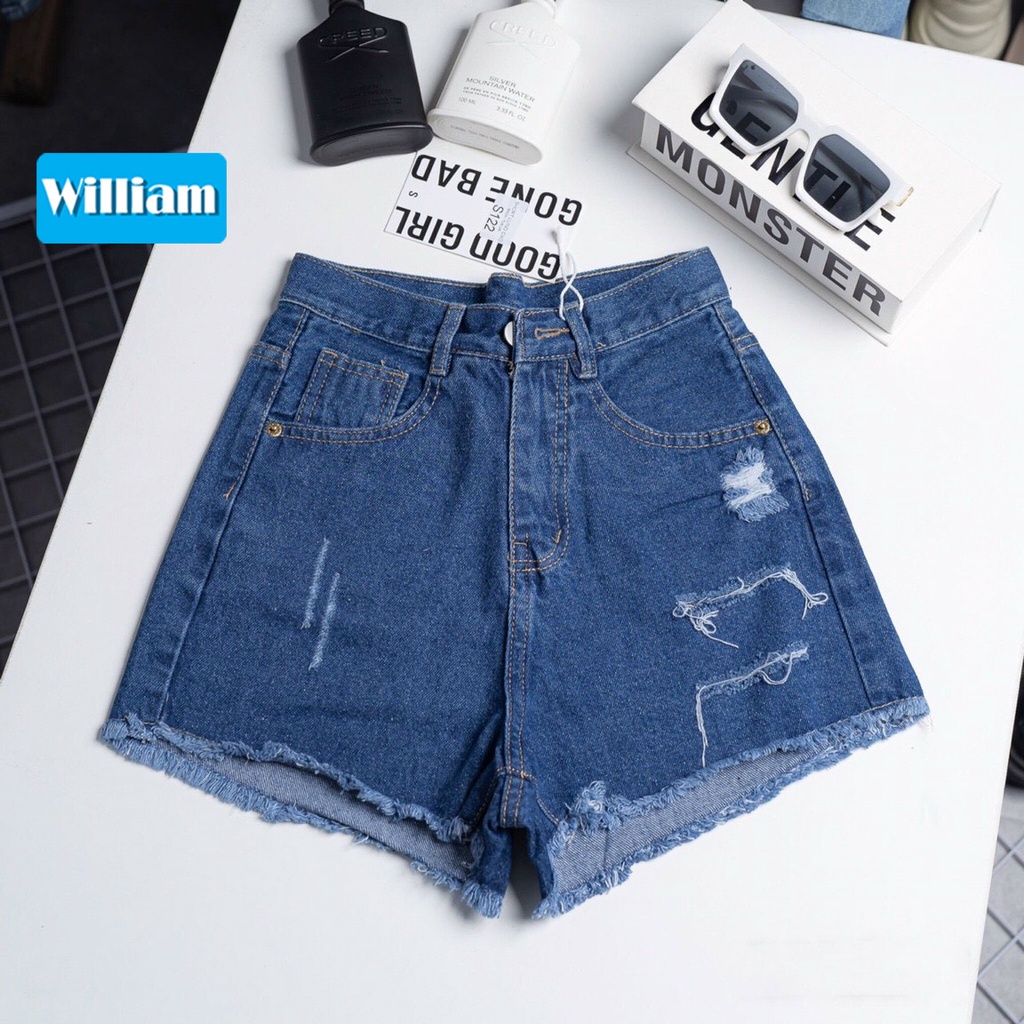 [FREESHIP_50K] Quần short jean nữ lưng cao cá tính William - AT88