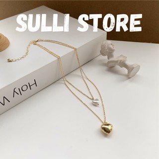  Dây chuyền vòng cổ layer 2 vòng trái tim Sulli store