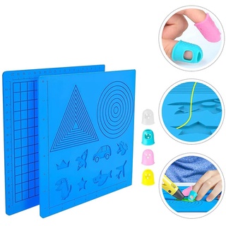 Set 2 tấm lót silicon 3d in họa tiết 3d cách nhiệt có thể gập lại cho bút vẽ 3d