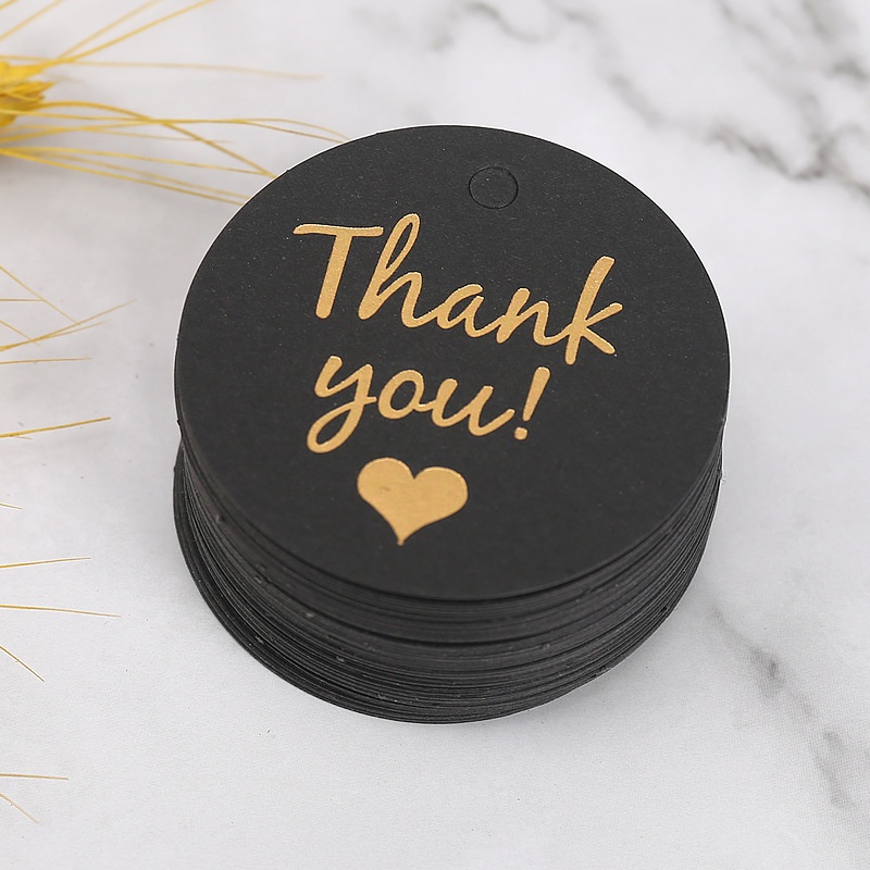 100 thẻ in chữ Thank you dùng trang trí tiệc sinh nhật