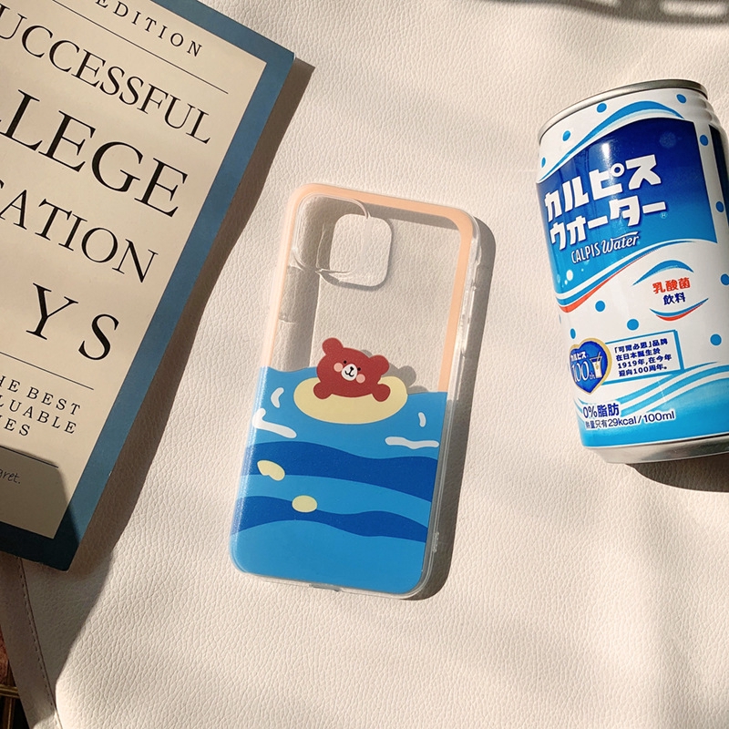 Ốp điện thoại in hình chú gấu hoạt hình xinh xắn cho Iphone 5/5S/6/6+/6S/6S+/6/7/7+/8/8+/X/XS/XS Max/11/11 pro/11Promax | BigBuy360 - bigbuy360.vn