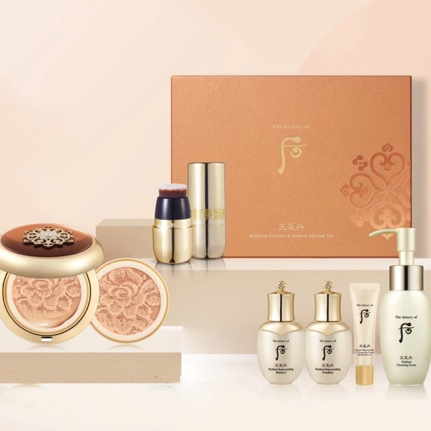 Set Phấn Nước Tái Sinh Cao Cấp Whoo Cheongidan Radiant Essence Cushion #21 Special Set