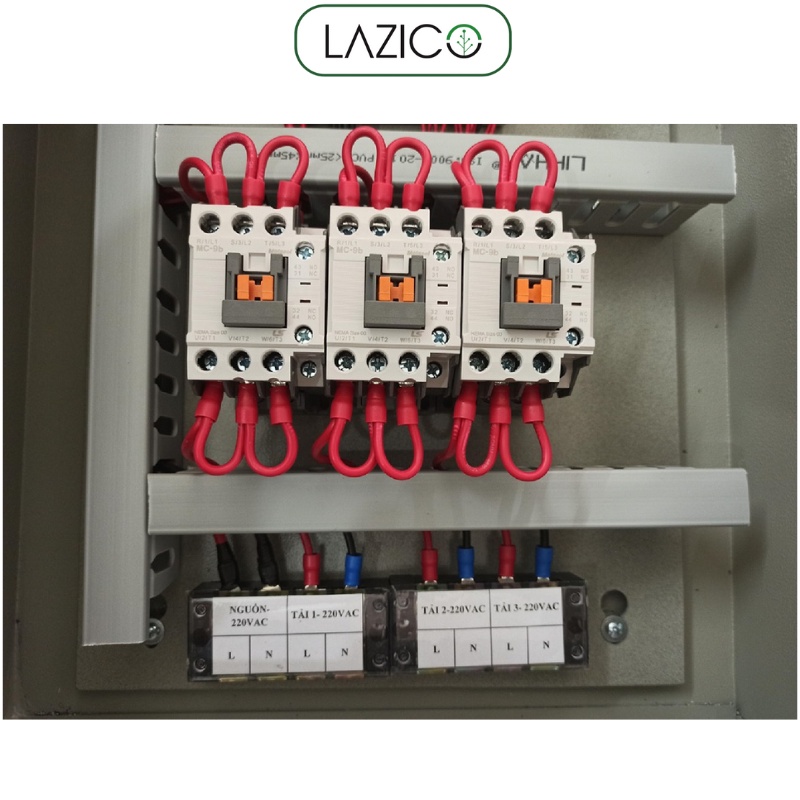 Tủ điều khiển từ xa qua điện thoại cho máy bơm motor quạt 220V 3 kênh độc lập 3hp - 10hp LAZICO LZ3