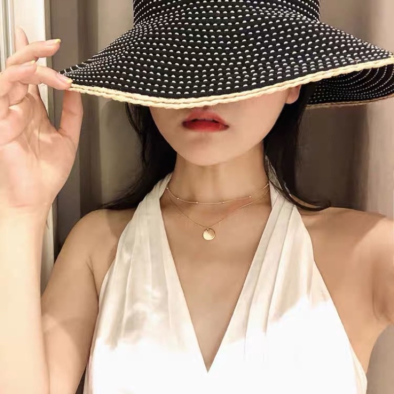 Vòng Cổ Mặt Tròn Cổ Điển Thiết Kế Thời Trang Dành Cho Nữ pk84