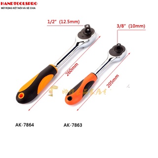 Cần siết 2 chiều cao cấp 72 răng 3/8" và 1/2" asaki ak-7863 ak-7864