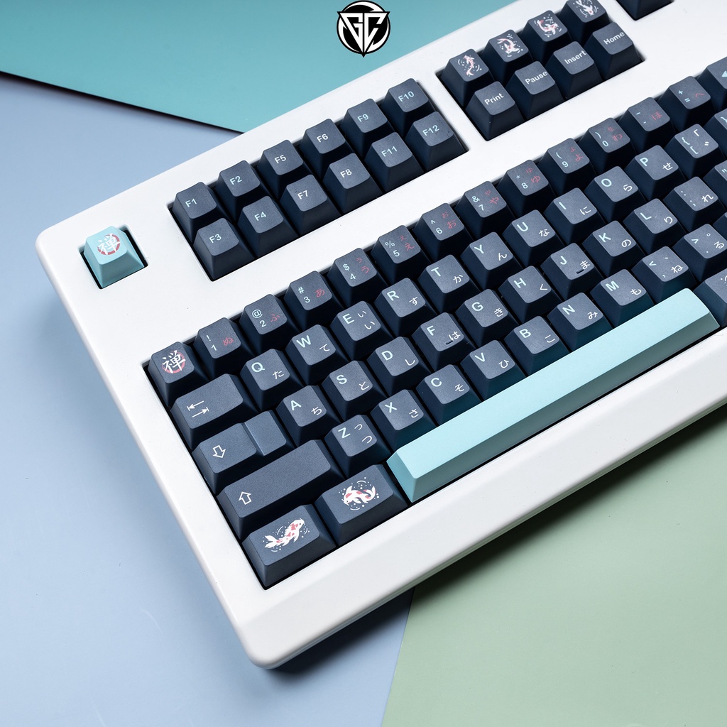 Keycap GMK ZenPond Clone 143 nút bàn phím cơ Thick PBT Cherry Profile