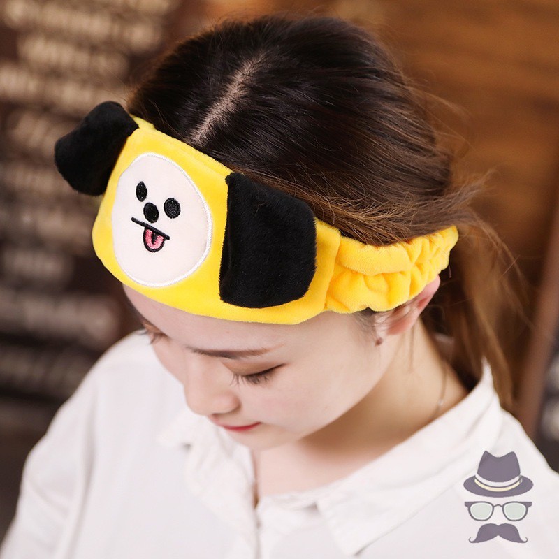 Bts Bt21 Băng Đô Rửa Mặt / Trang Điểm Co Giãn Họa Tiết Bt21 Một Kích Thước Cho Nam Và Nữ