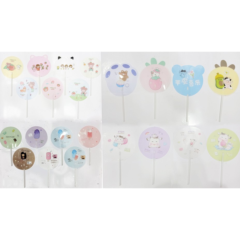 Quạt trong pastel Q11 quạt cute quạt dễ thương | BigBuy360 - bigbuy360.vn