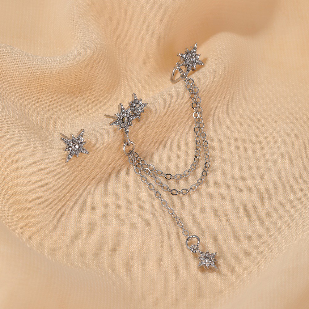 Stylish Personality Pair Star-shaped Earrings Tassels For Women