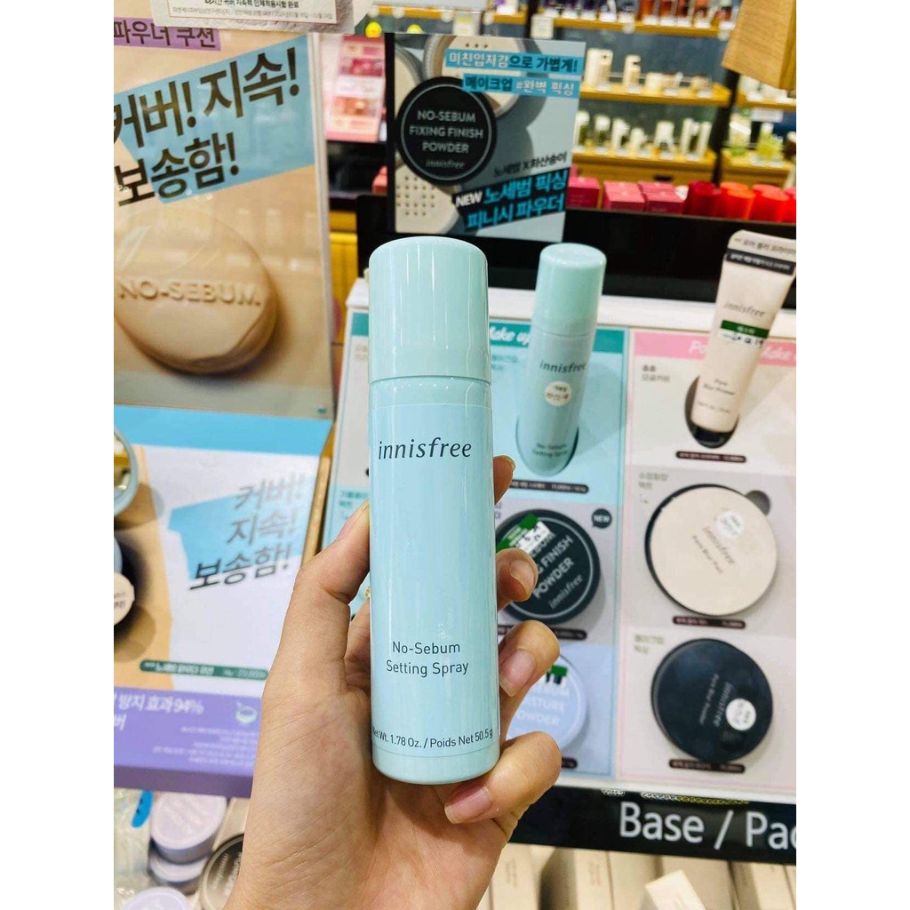 XỊT KHOÁNG KIỀM DẦU GIÚP CỐ ĐỊNH LỚP TRANG ĐIỂM INNISFREE NO SEBUM SETTENG SPRAY 50ML CHÍNH HÃNG - 10856