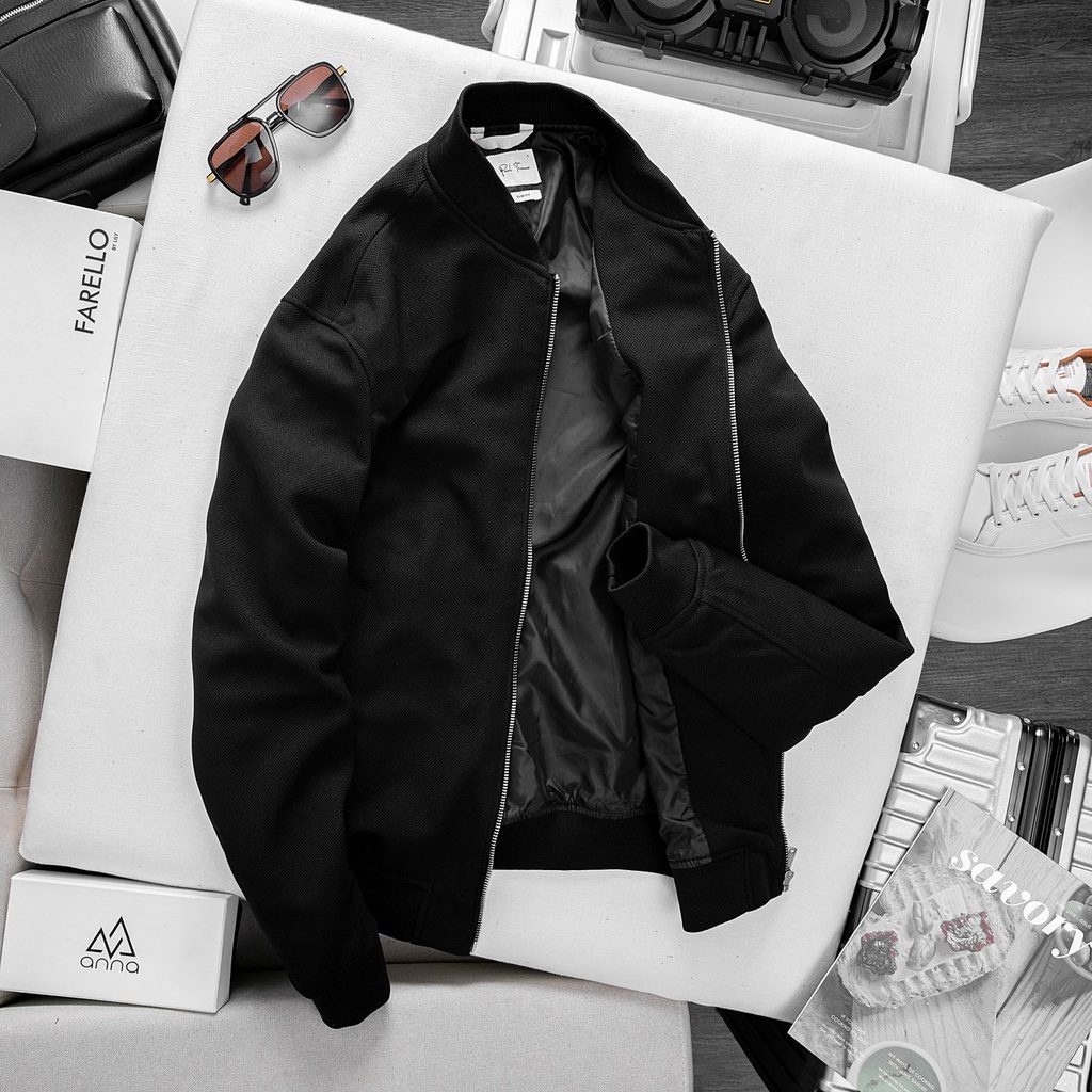 ÁO KHOÁC BOMBER NAM VẢI PIQUE 2 LỚP DẦY DẶN, ẤM, PHONG CÁCH TRẺ TRUNG NĂNG ĐỘNG - PAUL THOMAS