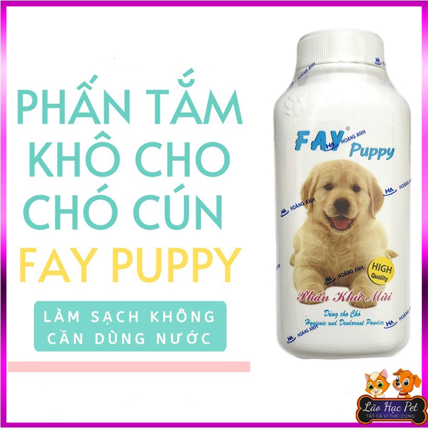 Sữa tắm khô cho chó - phấn tắm khô khử mùi diệt khuẩn cho chó Fay 120g