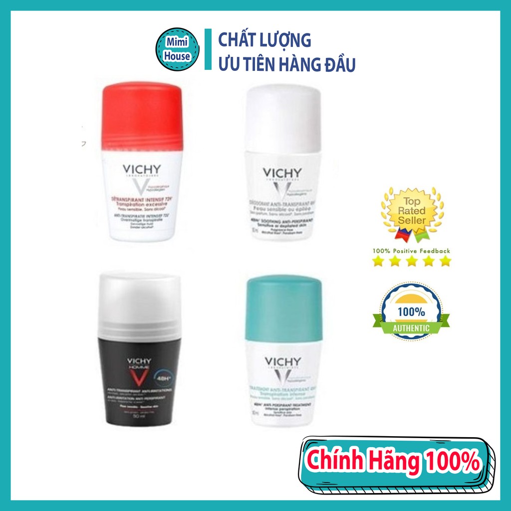 Lăn Khử Mùi Vichy 50ml Hàng Nội Địa Pháp Chuẩn 100%