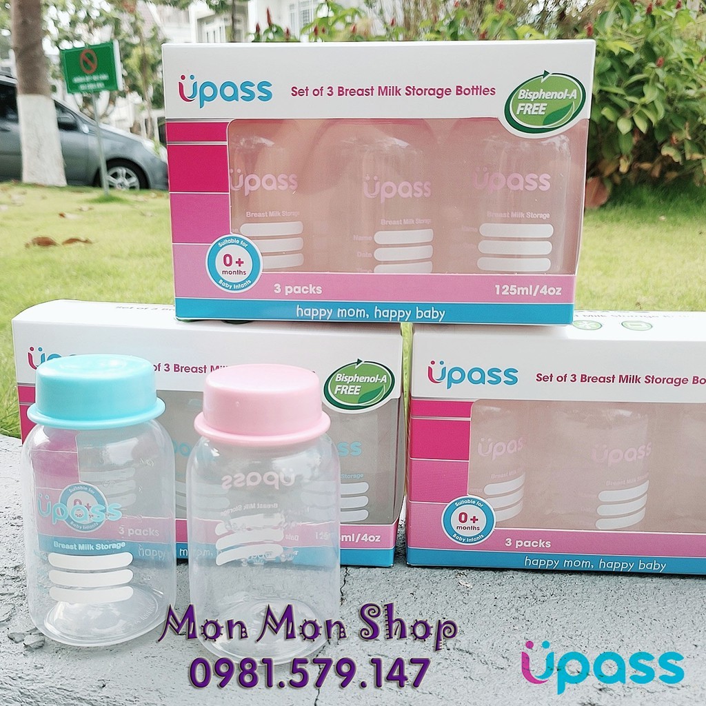 Bình trữ sữa upass Thái Lan 125ml ( lẻ 1 bình )