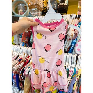 áo đầm thun dâu và cherry dành cho chó mèo