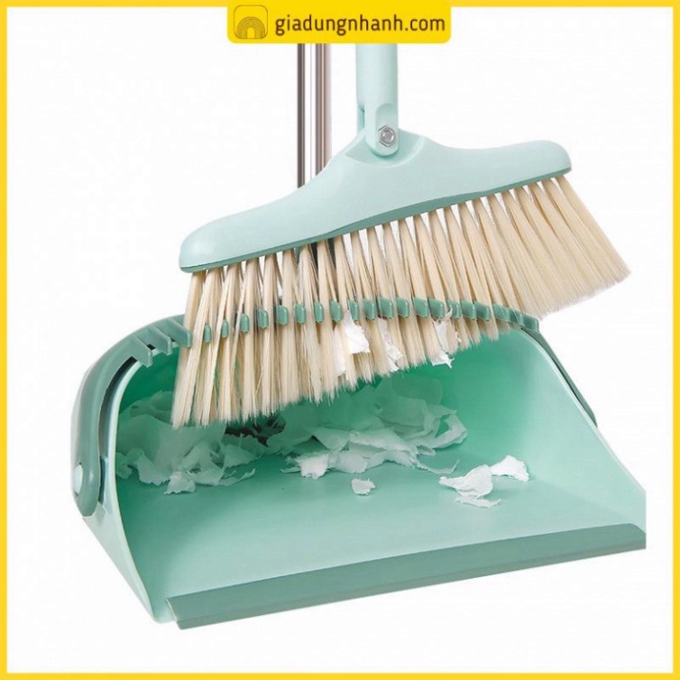 Chổi Quét Nhà Thông Minh, Chổi Nhựa Kèm Hốt Rác Gấp Gọn Xoay 180 Độ Cao Cấp lailao821