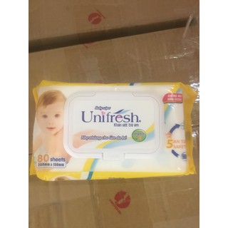 Khăn ướt Unifresh cao cấp (80 tờ/gói)