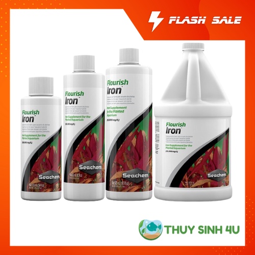 [FreeShip] Seachem Iron - phân nước bổ sung Sắt (Fe) cho bể thủy sinh