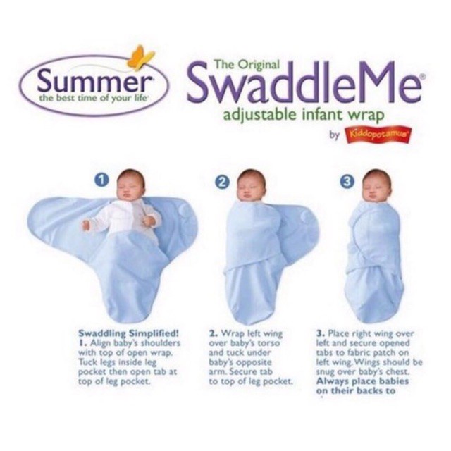 Chăn ủ quấn Swaddle me cho bé.