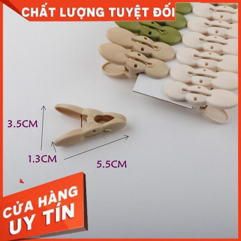 Vỉ 4 cái kẹp quần áo nhựa H642,móc kẹp phơi chăn,phơi khăn trải giường