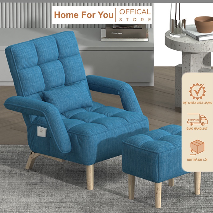 Ghế Sofa Lười Thư Giãn Đa Năng Kèm Đôn Để Chân M103, Có Thể Điều Chỉnh Độ Nghiêng, Sang Trọng, Hiện Đại, Thoải Mái