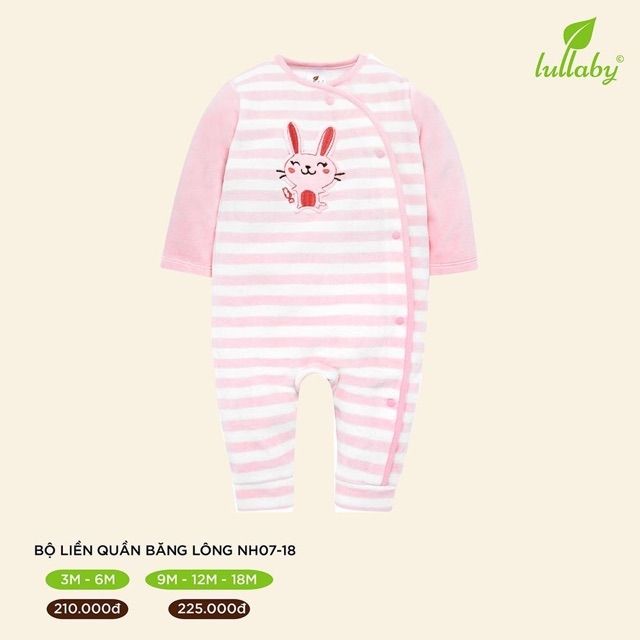 [Xả kho Lullaby] Body liền quần băng lông nhẹ mịn, ấm áp cho bé