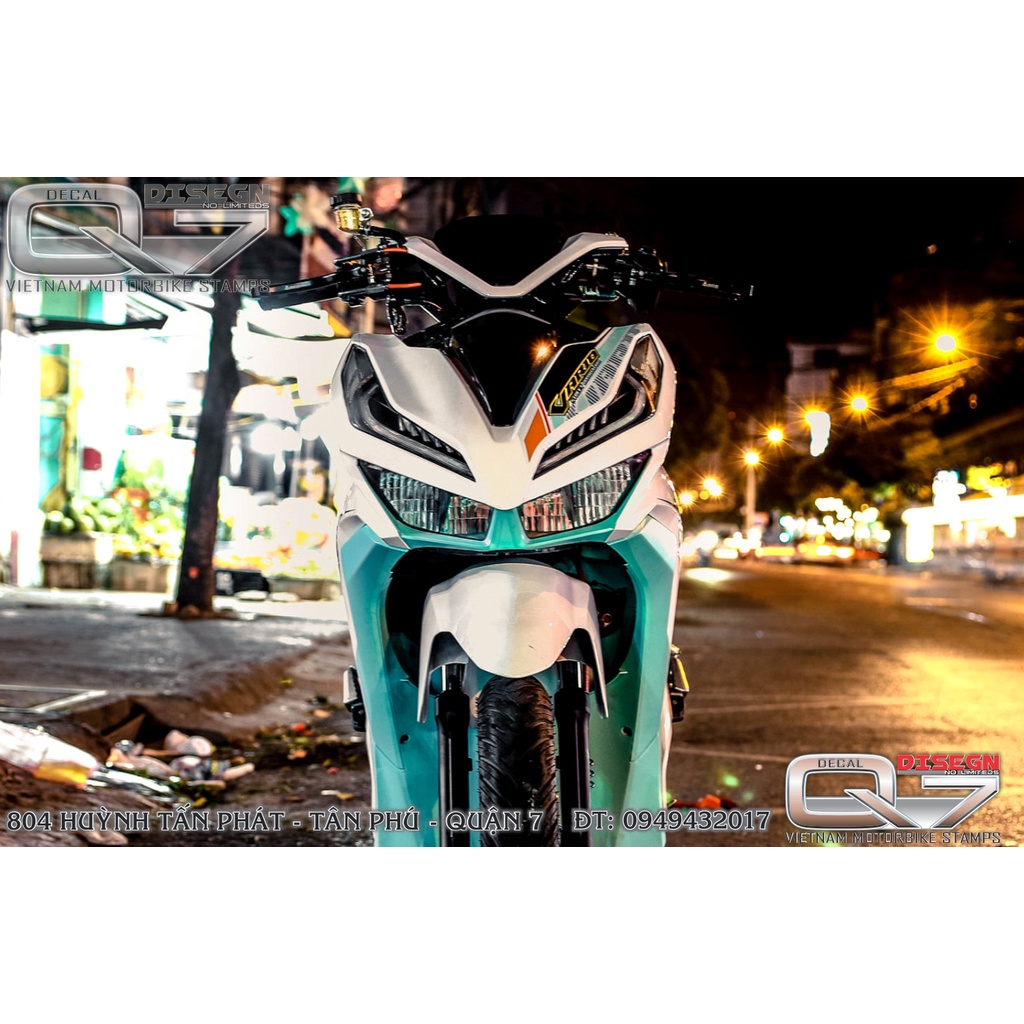 Tem rời vario - xanh trắng - decalq7