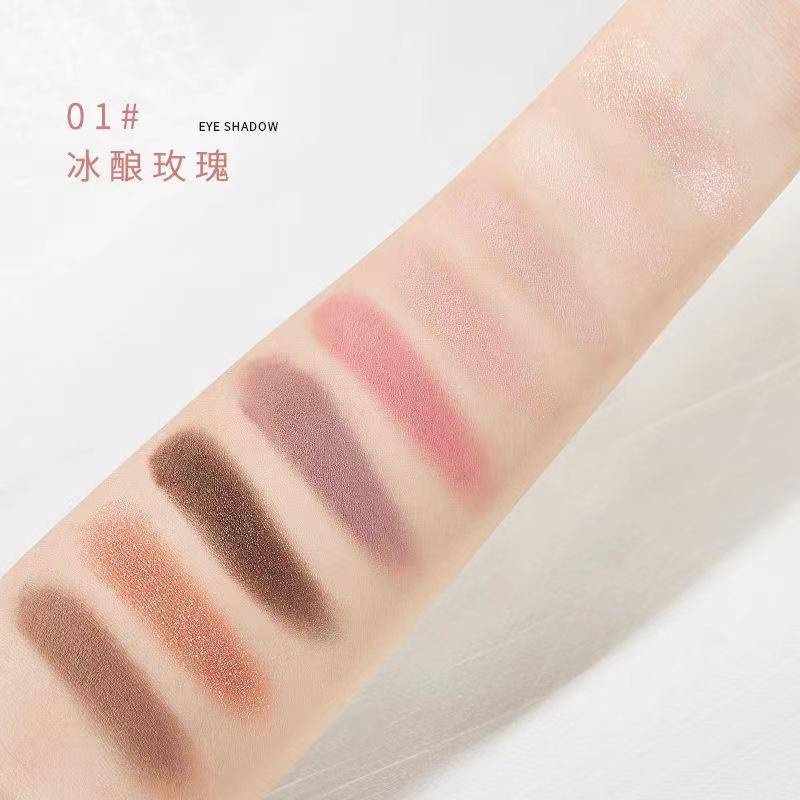 Bảng phấn mắt 9 màu lì và ánh nhũ mềm mịn lâu trôi không thấm nước làm sáng da