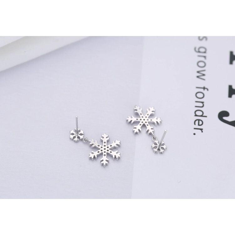 Bông tai Bạc 925 Hoa tuyết dễ thương - Rực Rỡ shop .