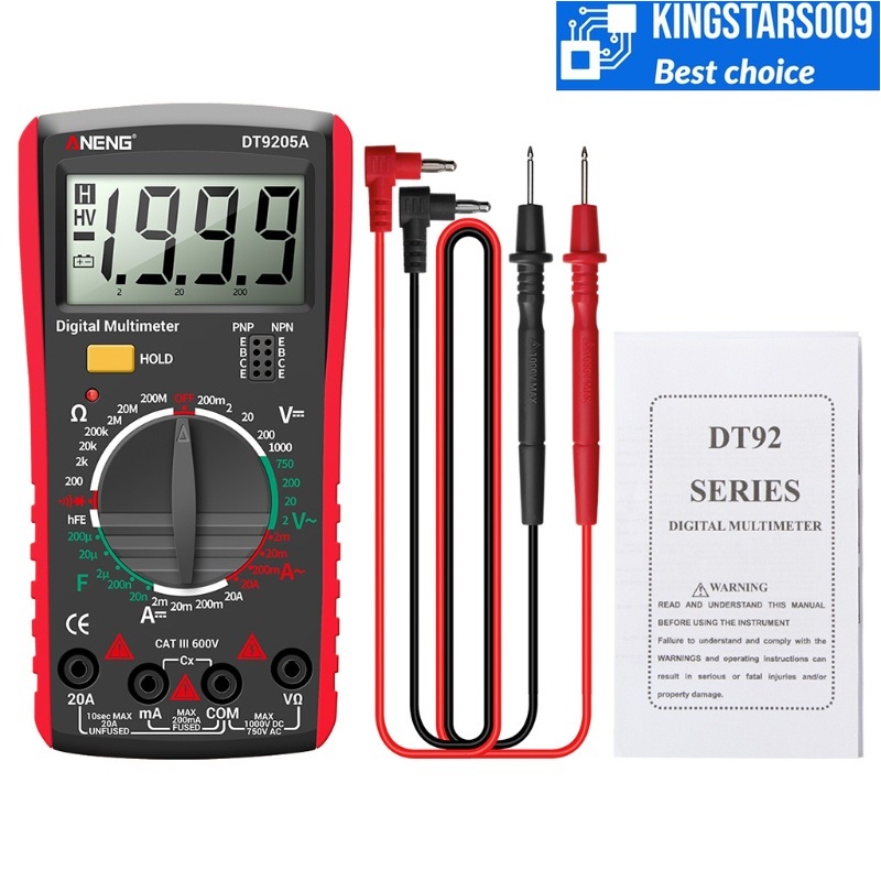 Đồng hồ vạn năng kỹ thuật số DT9205A không hộp