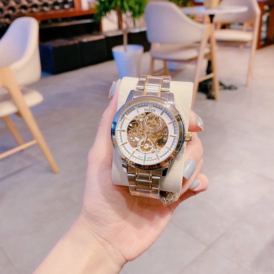 Đồng hồ cơ Rolex Nam dây thép không gỉ, bảo hành 12 tháng - Đồng hồ rolex MTP-STORE MTP-STORE