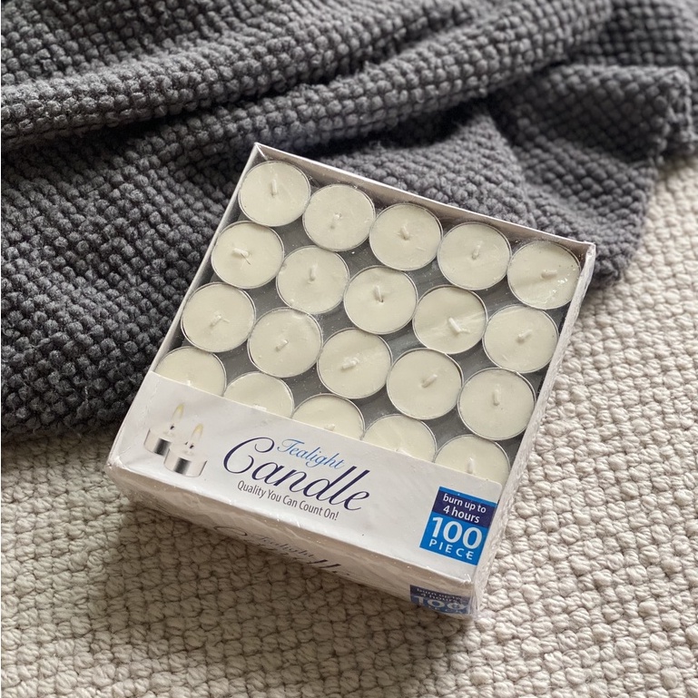 Nến bơ sạch tealight 100 viên cháy 3-4h