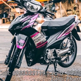 Tem rời suzuki axelo 125 đen hồng