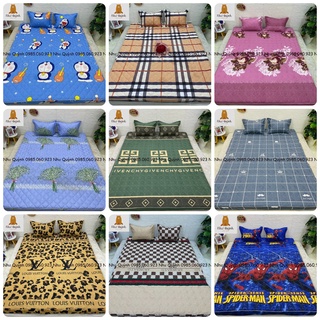 (Đệm 20cm)Ga chun trần bông trải giường mãu mã đa dạng chất cotton poly đủ kích thước m2 m6 m8 2m2