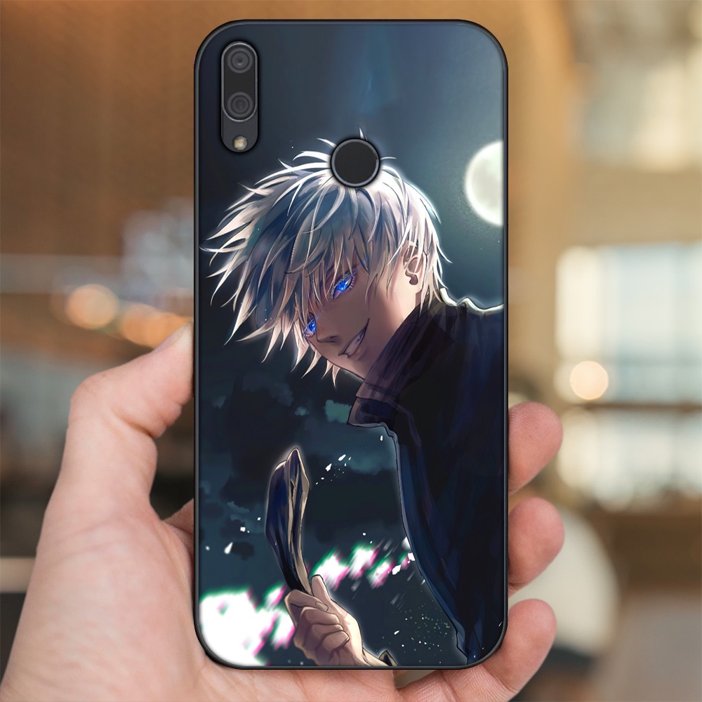 Ốp lưng Huawei Y9 2019 viền đen in hình Satoru Jujutsu Kaisen