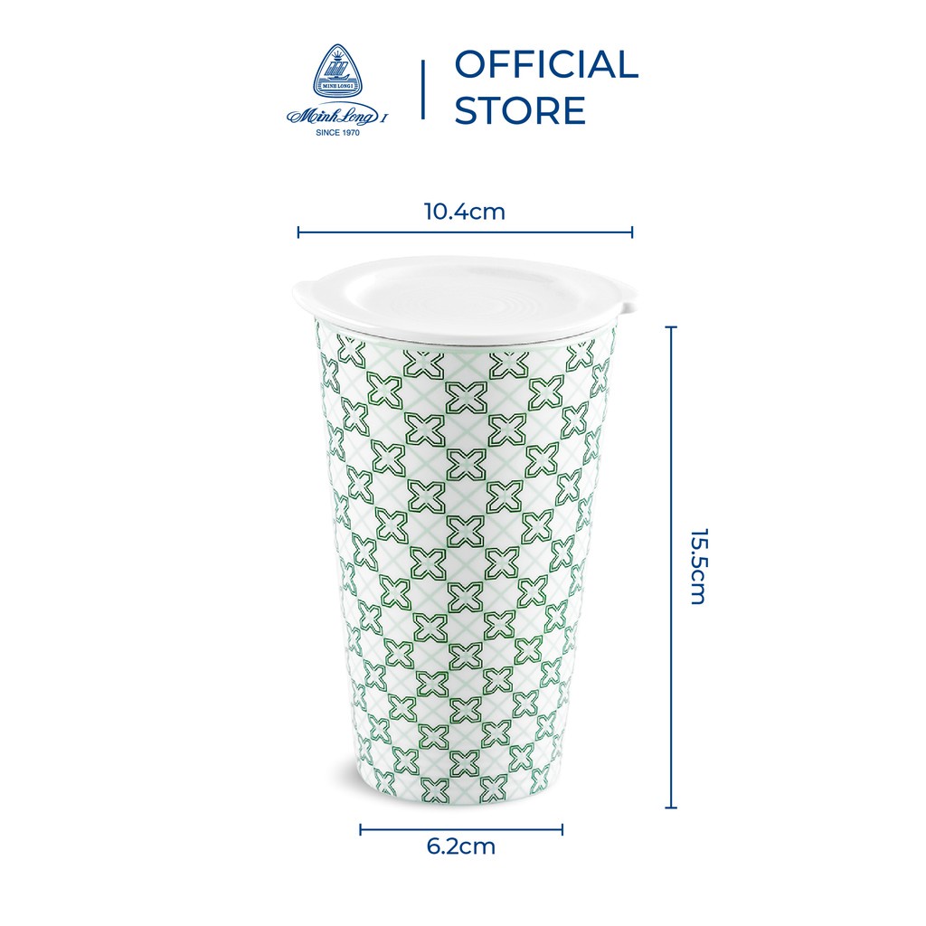Ly sứ dưỡng sinh Minh Long 0.48 L - Komos