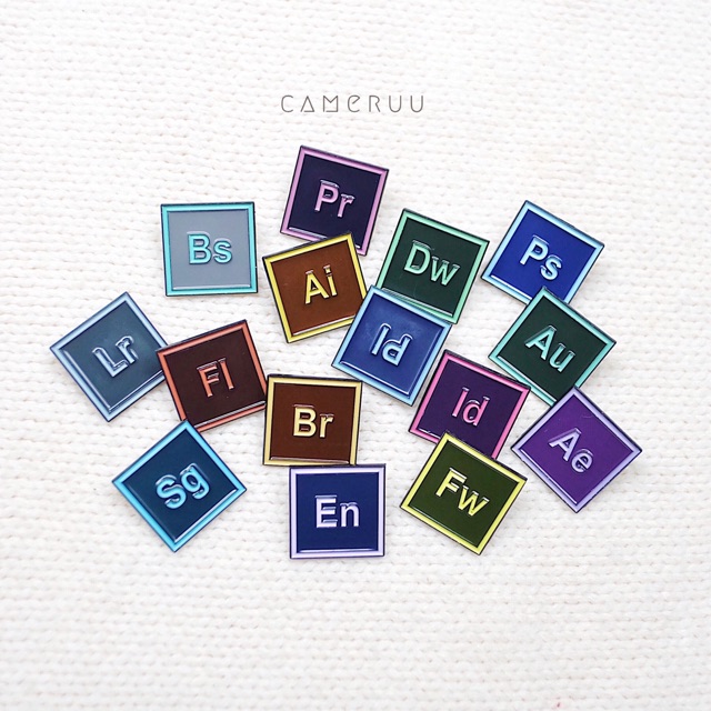 [CÓ SẴN] Pin/ Huy hiệu phần mềm Adobe