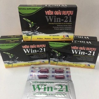 Viên giải rượu Win 21 Giải độc gan chống lại tác hại rượu bia hiệu quả nhanh chóng