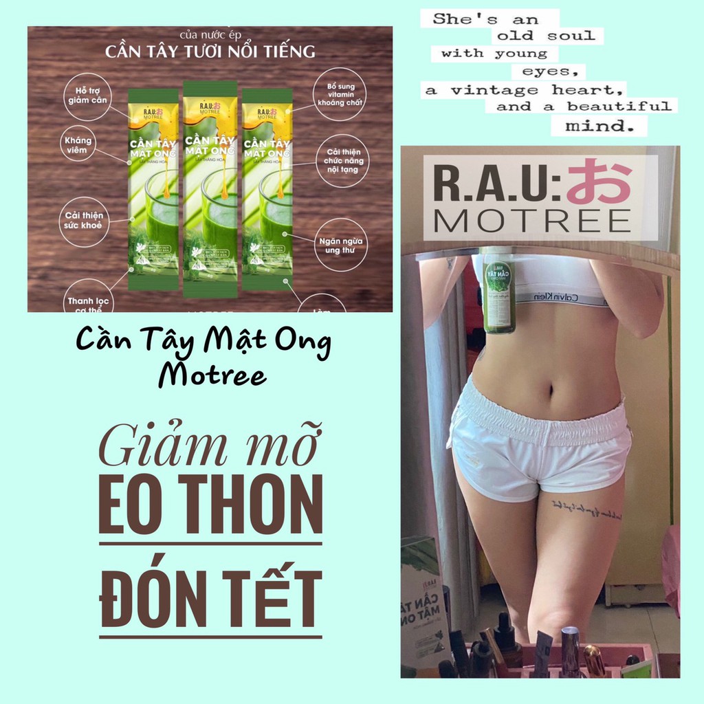 Bột cần tây mật ong motree, bột cần tây sấy lạnh, hỗ trợ giảm cân, đẹp da thanh lọc cơ thể (hộp 14 gói) | BigBuy360 - bigbuy360.vn