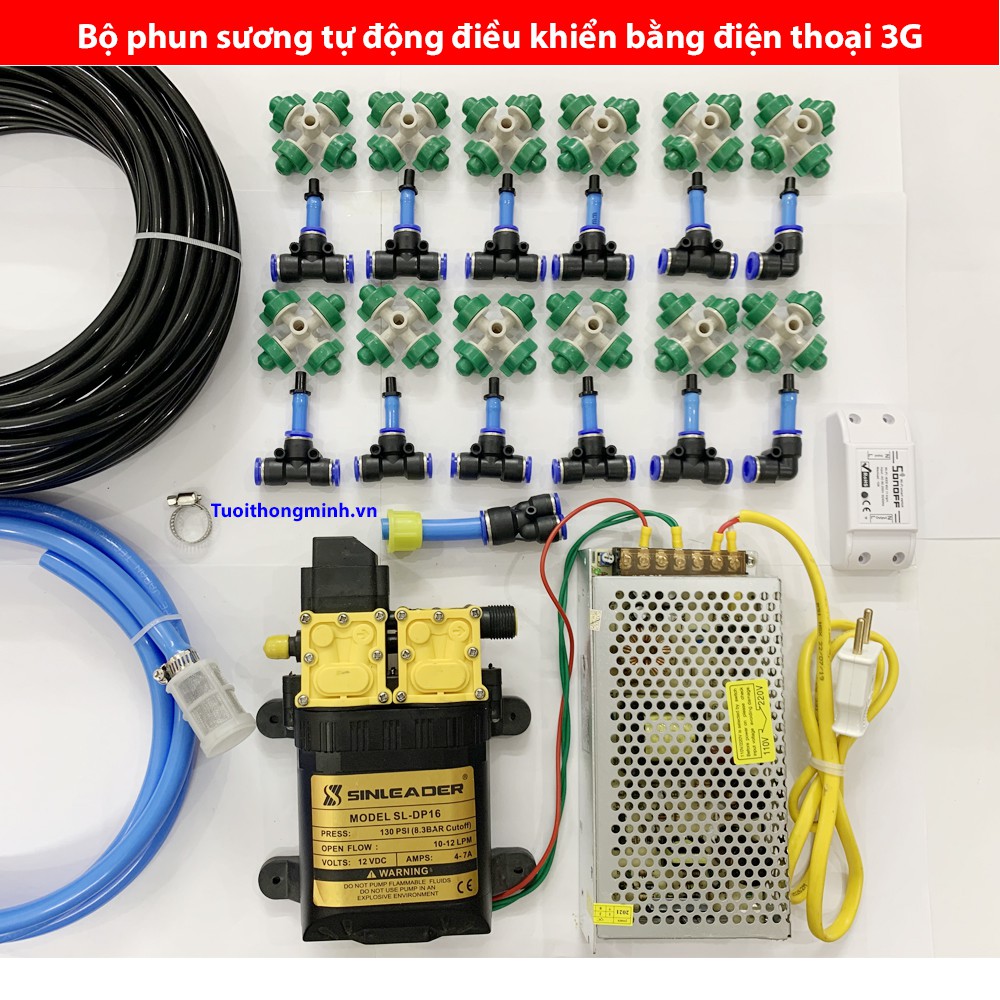 Bộ phun sương tự động 12 béc 4 hướng