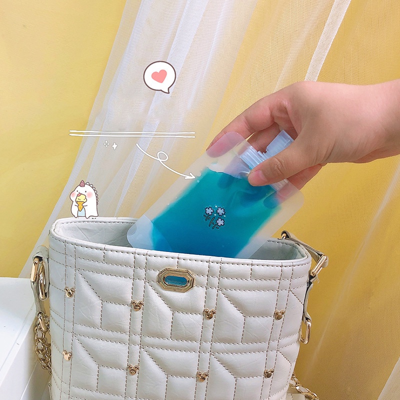 Túi Đựng Sữa Dưỡng Da Dạng Bóp Mềm Mại Chống Rò Rỉ Có Thể Tái Sử Dụng 30 / 50 / 100ml Kèm Phễu /