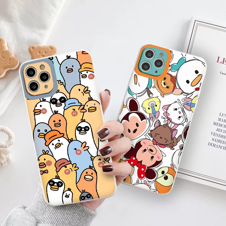 Ốp Điện Thoại iphone Mềm hoạt hình vuông iPhone 12 8plus 11promax 7plus 8 6 6Plus 7Plus 8Plus X Xs Max 13 Promax tr179