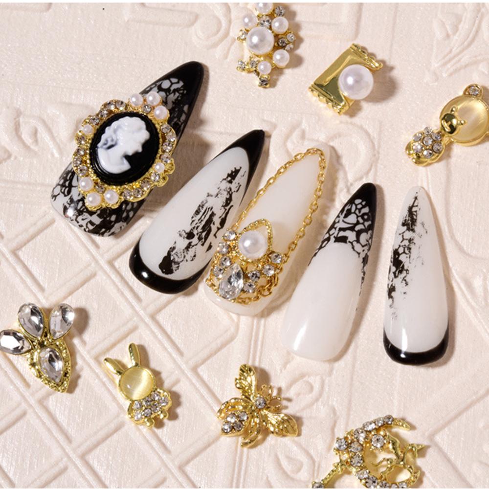 Phụ Kiện Trang Trí Móng Tay Hình Gấu Bằng Hợp Kim Sang Trọng DIY