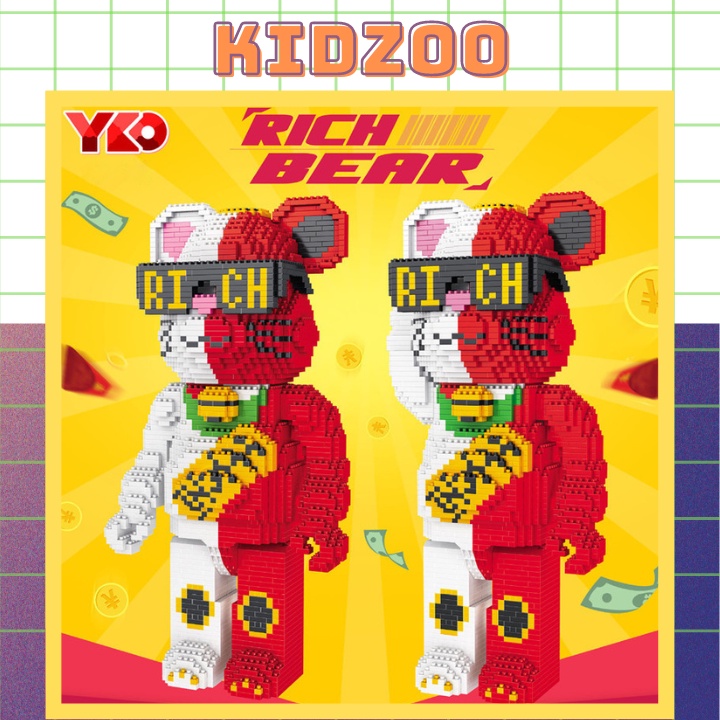 Lego Gấu BearBrick 3D đồ chơi xếp hình cho bé