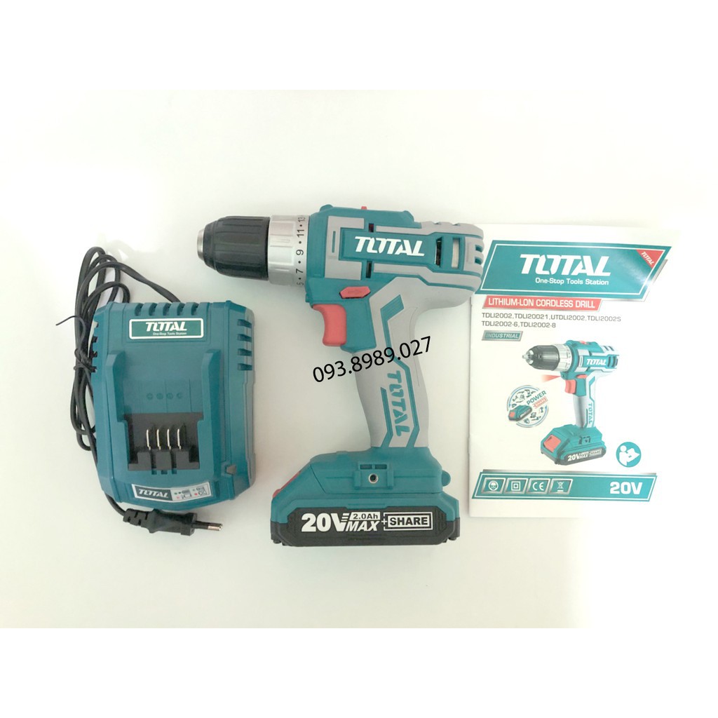 MÁY KHOAN VẶN VÍT DÙNG PIN LI-ON TOTAL 20V ( 1 PIN )