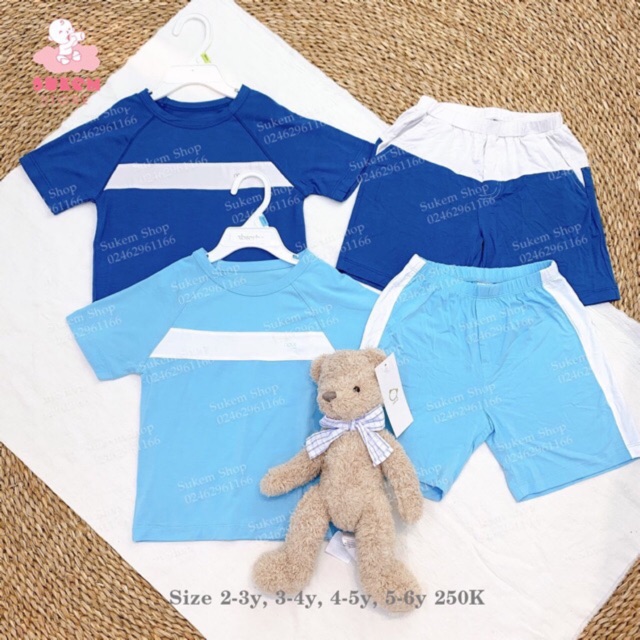 NOUS 2019 - Bộ pyjama/ kids cộc vải nu doux cho bé trai/bé gái từ 2 tuổi đến 6 tuổi