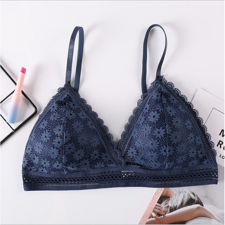 Áo Bra Nữ Viền Ren Brallet Hoa Cúc Không Gọng Đệm Mỏng Cao Cấp BR16 | BigBuy360 - bigbuy360.vn