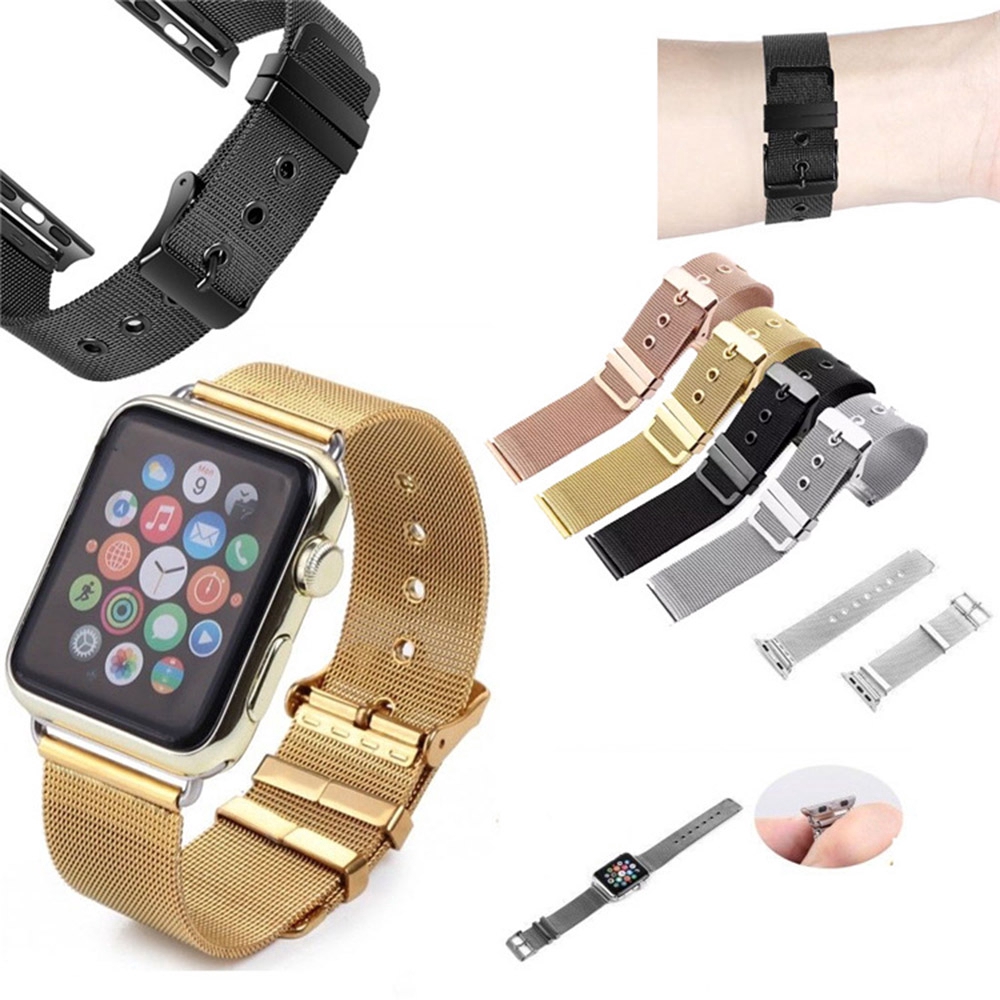 ✪Watch*COD✪ Apple Stainless Steel Milan Smart Watch Strap 38 / 42Mm Series 1 2 3