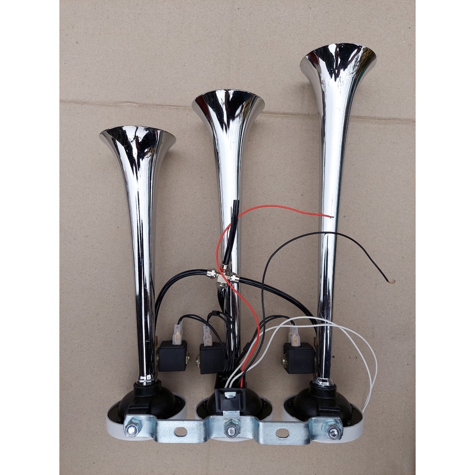 Còi hơi 3 loa âm thanh khủng, còi hơi 3 loa ngân điện 24v