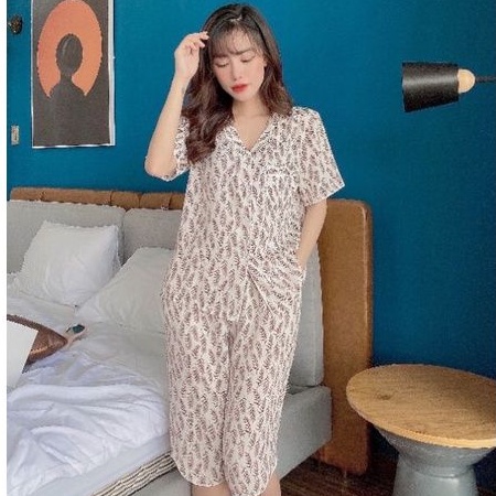 Đồ Bộ Pyjama Quần Lửng Lụa Mango Cao Cấp Hàng Có Size🌸Giảm 10K Đơn 200K | BigBuy360 - bigbuy360.vn